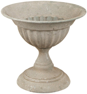 Viana Dekoschale Pokalschale Metall Vintage Grau Ø16cm H14,5cm Deko Pflanzschale
