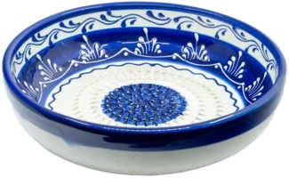 Kaladia Multireibe Reibeschüssel in Blau & Weiß, Keramik, handbemalte Küchenreibe - Made in Spain
