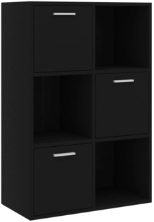 vidaXL Lagerschrank Schwarz 60x29,5x90 cm Holzwerkstoff 801135