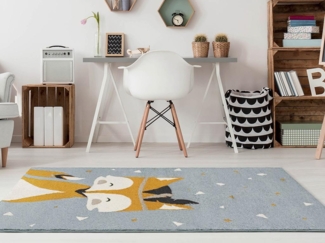 Vente-unique - Kinderteppich - Polypropylen - 100 x 150 cm - Mehrfarbig - JUNIO