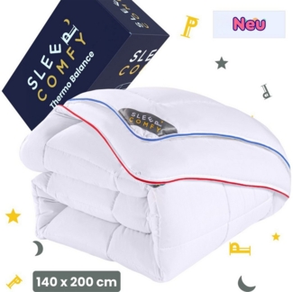 Nordic Schiller 4-Jahreszeitenbett Sleep Comfy Thermo Balance-Serie, Füllung: Mikrofaser, Bezug: 100 % Mikrofaser, OEKO Green zertifiziert, 3in1 Anti-Allergie Bettdecke mit zwei Teilen