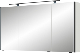 Saphir Spiegelschrank Serie 7045 Badezimmer-Spiegelschrank inkl. LED-Beleuchtung, 3 Türen Badschrank 133,2 cm breit, inkl. LEDplus Schalter und Türdämpfer