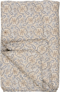 Ib Laursen - Decke Quilt Tagesdecke 180x130cm Paisleymuster Blau Braun 07950-00