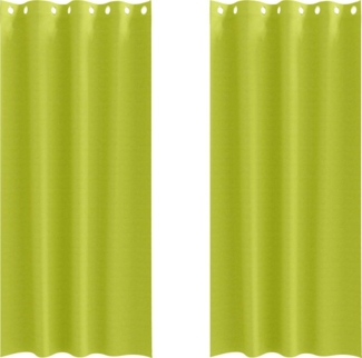 vidaXL Verdunkelungs-Vorhänge mit Ringen 2 pcs Grün 245 x 140 cm 4107391