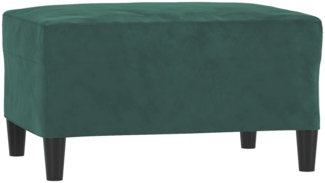 vidaXL Fußhocker Dunkelgrün 70x55x41 cm Samt 349319
