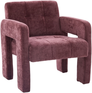 LVHOM Sessel Skandinavischer Stil, Polstersessel Cordstoff, Relaxsessel Einzelsessel Loungesessel, für Wohnzimmer, Büro, Schlafzimmer, Weinrot