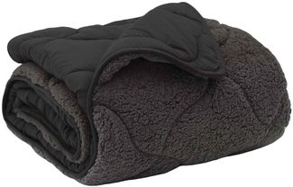 vidaXL Ganzjahresbettdecke Gepolstert Anthrazit 220 x 260 cm 42026239