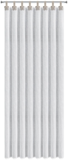 Gardine MELISA weiß beige 140x250 Schlaufen
