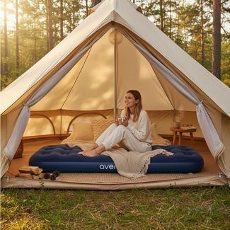 Avenli Luftmatratze Luftbett Camping 191x73x22cm für 1 Person, (aufblasbar Ideal als Reisebett oder Isomatte, 1-St, für Indoor und Outdoor mit beflockter Oberfläche), Campingmatratze ohne Pumpe