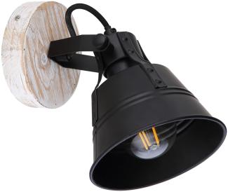 RGB LED Wandlampe, schwarz, Spot verstellbar, H 18 cm