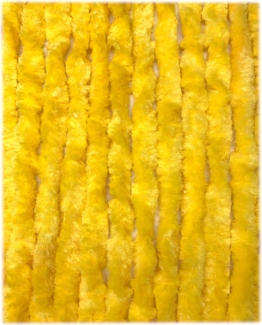 Moritz Flauschvorhang aus Chenille 90 x 220 cm gelb Türvorhang als Fliegenschutz Insektenschutz für Camping Wohnwagen