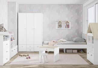 Stylefy Molli Kinderzimmer-Set V Weiß Buche Fjord