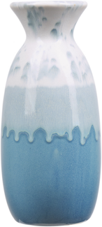 Blumenvase CHALCIS Steinzeug 25 cm Blau