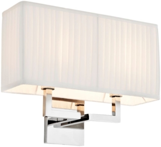 Casa Padrino Designer Wandleuchte Silber 36 x 13,5 x H. 27 cm - Luxus Kollektion