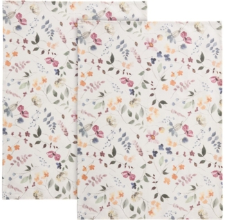 REDBEST Geschirrtuch Geschirrtuch 2er-Pack, Baumwolle Blumen