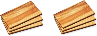 KESPER - 6er Set Frühstücksbrettchen | aus nachhaltigen Akazienholz | Brotzeitbrett | pflegeleicht | robust | 23 x 15 cm