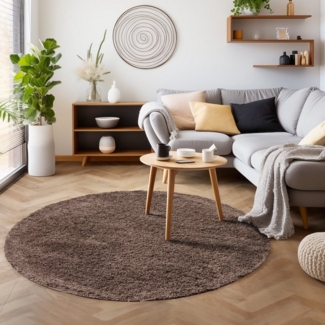 SIMPEX24 Teppich Unicolor - Einfarbig, Läufer, Höhe: 30 mm, Einfarbig Shaggy Teppich Wohnzimmer Langflor Versch. Farben und Größen