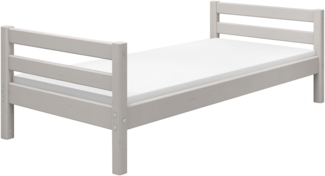 Einzelbett Classic , Holz , Grau , 100 x 67 x 210 cm