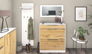 borchardt Möbel Garderoben-Set Tom, (3-St), Schuhschrank stehend