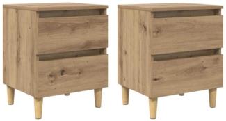 vidaXL Bettschränke 2 pcs Artisan-Eiche 40 x 35 x 50 cm Holzwerkstoff 885671