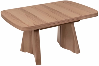 Couchtisch höhenverstellbar und ausziehbar Clair 125x54x75 Kernbuche