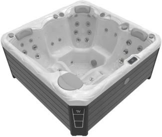 Wellis Budapest Life Whirlpool Außenwhirlpool 200x200x89cm für 5 Personen inkl. Thermocover