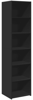 vidaXL Highboard Schwarz 45x41x185 cm Holzwerkstoff 3281674
