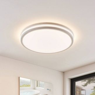 Lindby Deckenleuchten Arnim, LED, Kunststoff Weiß Farbwechsel warmweiß / tageslicht IP44 mit Fernbedienung, LED 36,6 W gesamt, Farbwechsel warmweiß / tageslicht