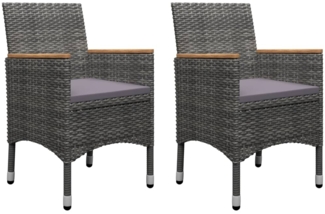 vidaXL 5-tlg. Garten-Essgruppe Grau 3068696