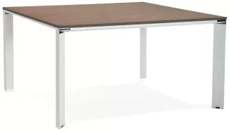 Kokoon Design Schreibtisch Efyra Holz Wallnuss und Weiß 140 cm