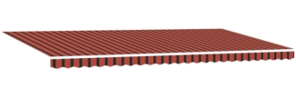 vidaXL Manuelle einziehbare Markise mit LED in Orange und Braun 600x300 cm 3331594