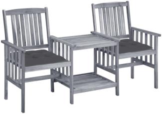 vidaXL Gartenstühle mit Teetisch und Kissen Massivholz Akazie 3061317
