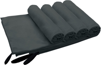 my home Reisehandtuch Xavi, 4 x 40x60cm ideal als Sporthandtuch, Reisehandtuch, Microfaser (Set, 4-St), als Serie und Set, sehr leicht, kompakt, schnelltrocknend, Mikrofaser