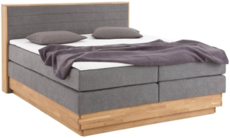 Home affaire Boxspringbett Cavan, Eiche, inkl. Bettkasten & Topper, verschiedene Härtegrade (auch H4)