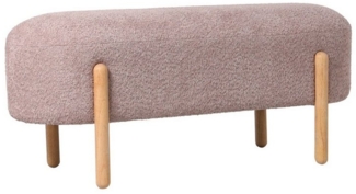 Bizzotto Bank Dayla aus Boucle-Stoff, Altrosa