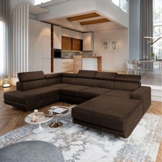 Masseno Ecksofa SIENA mit Schlaffunktion U-Form, Sofa mit Bettkasten