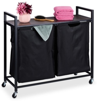 Wäschekorbregal mit Ablage