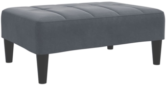 vidaXL Fußhocker Dunkelgrau 77x55x31 cm Samt 4007385