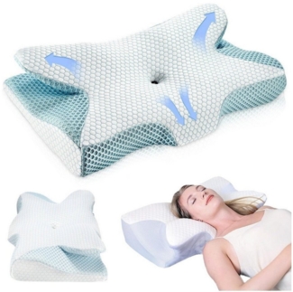 LETGOSPT Kopfkissen Orthopädisches Kissen Ergonomisches Nackenstützkissen aus Memory Foam, Seiten, Rücken, Bauchschläfer, für Unterstützung Kopfkissen gegen Nackenschmerzen Antischnarch