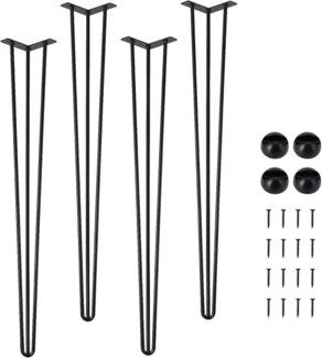 GarveeMore Tischbein 4x aus Metall,Haarnadel-Möbelbeine,obuste,moderne Tischbeine, Heimwerkerprojekte für Nachttisch,Couchtisch,Schreibtisch