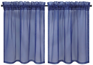 Joyswahl Scheibengardine, Stangendurchzug (2 St), Voile Kurzstores, Einfarbige, Küche
