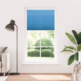 vidaXL Plissee Blau 110x200 cm Stoffbreite 109,4 cm Polyester 4015213