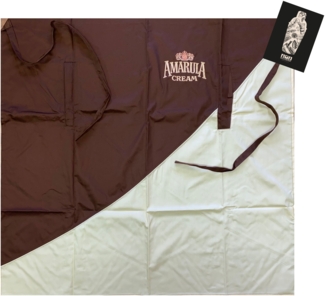 AMARULA Kellner Schürze Bistroschürze Vorbinder Küchenschürze Kellnerschürze Bistro Gastro braun/beige - ca. 100x94 cm