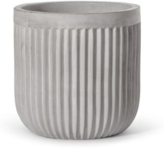 Blumentopf Pflanzenkübel Übertopf Modell "Linea II" 24cm aus Beton Indoor/Outdoor