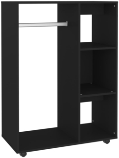vidaXL Kleiderschrank Schwarz 80x40x110 cm Holzwerkstoff 808514