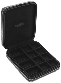 Friedrich23 Schmucketui aus Leder London für Schmuck & Uhren, 8 kleine Fächer / 3 entnehmbare Trennwände