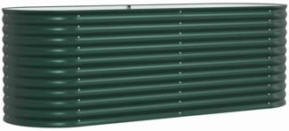 vidaXL Garten-Hochbeet Grün 240 x 80 x 81 cm Stahl 42008124