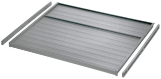 SO-TECH® Mülltrennsystem Ninka eins2vier Deckelplatte 5279.13 + Leiste 5279.11, für Korpusbreite 600 mm alugrau, Seitenstärke 16 mm