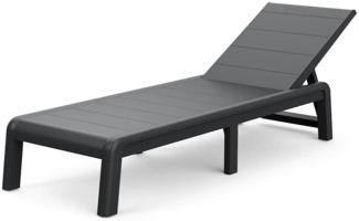 Keter Sonnenliege mit Auflage Formentera Holzstruktur Anthrazit 447615