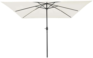 vidaXL Gartenparasol Weiß und Schwarz 295 x 295 x 245 cm 42003652
